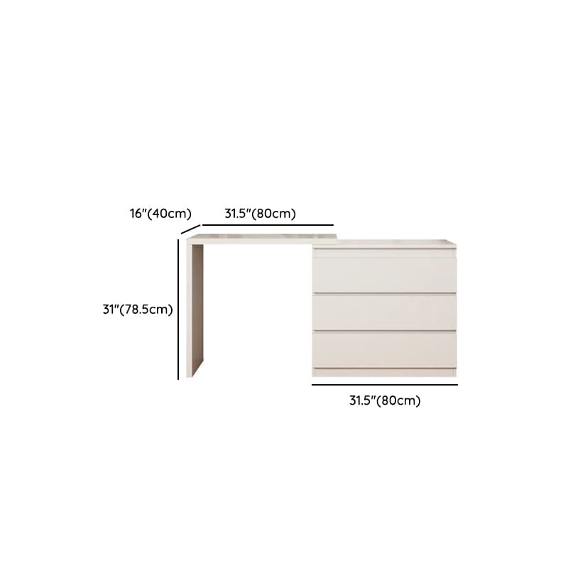 Modern White Wood Makeup Vanity with Soft Close Drawers and Acrylic Chair Include/Not Include - image 9