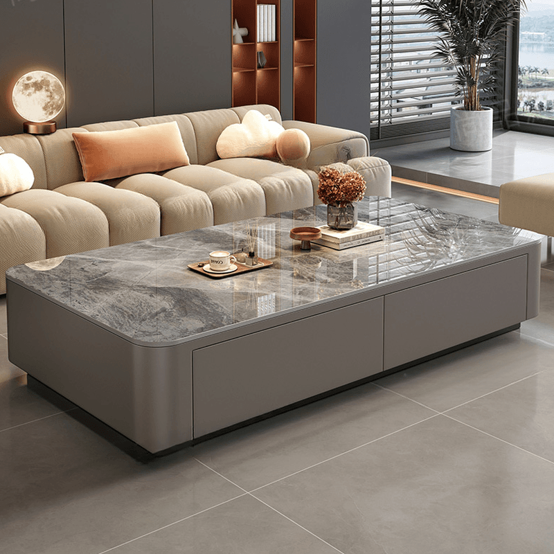 Square Board Game Coffee Table with 2 Drawers for Living Room - image 6