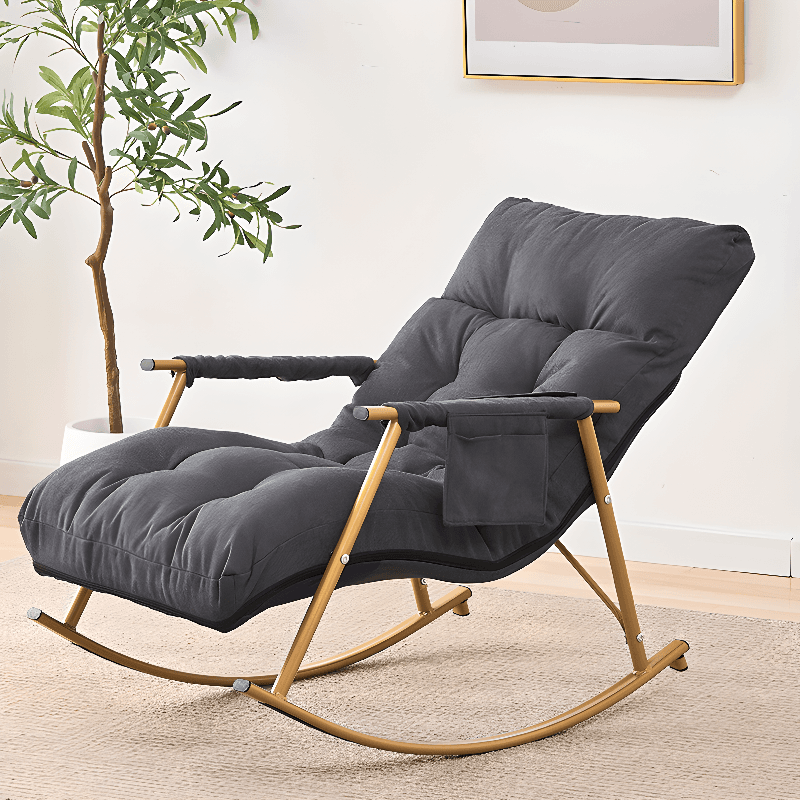 Lavish Alloy Rocking Armchair with Upholstered Rear - image 10