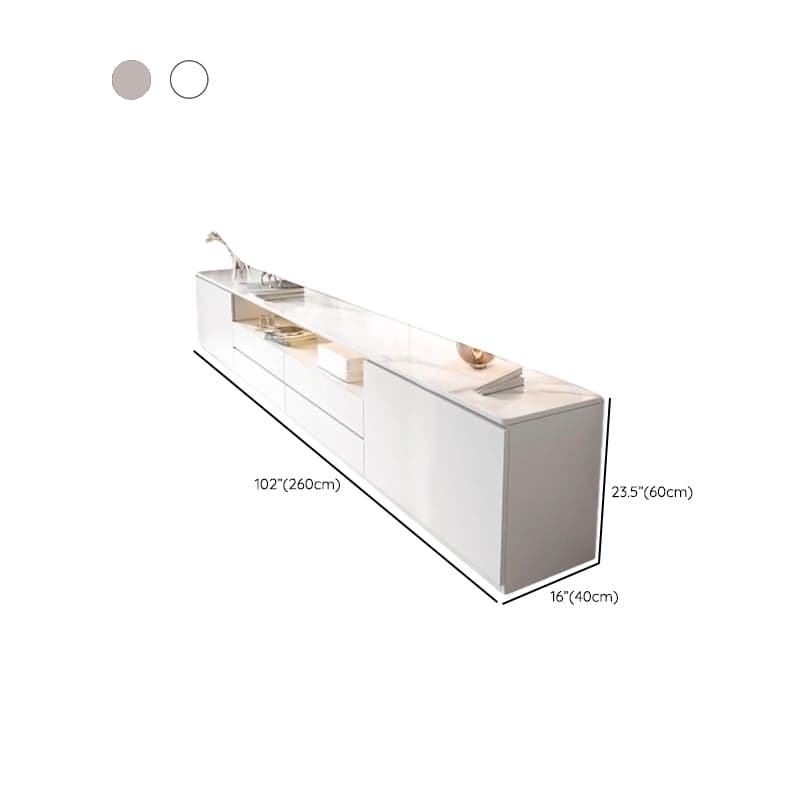 Deco Stone TV Stand with Shelf, 4 Drawers, 2 Cabinets, and Exposed Storage - image 29