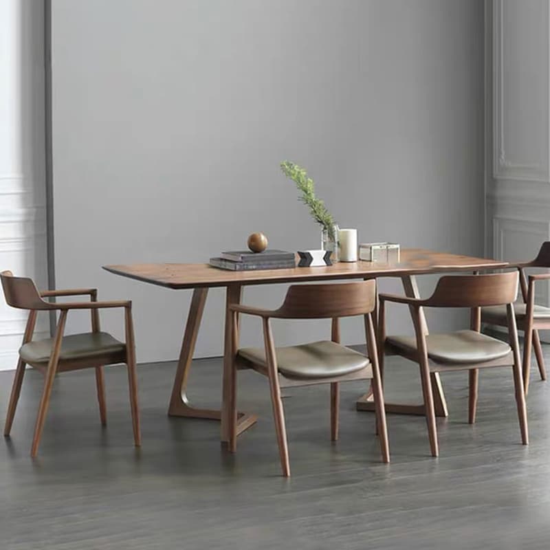 Casual Timber Sepia/Natural Finish Cushion Arm Chair with Low Back & Arms - image 5
