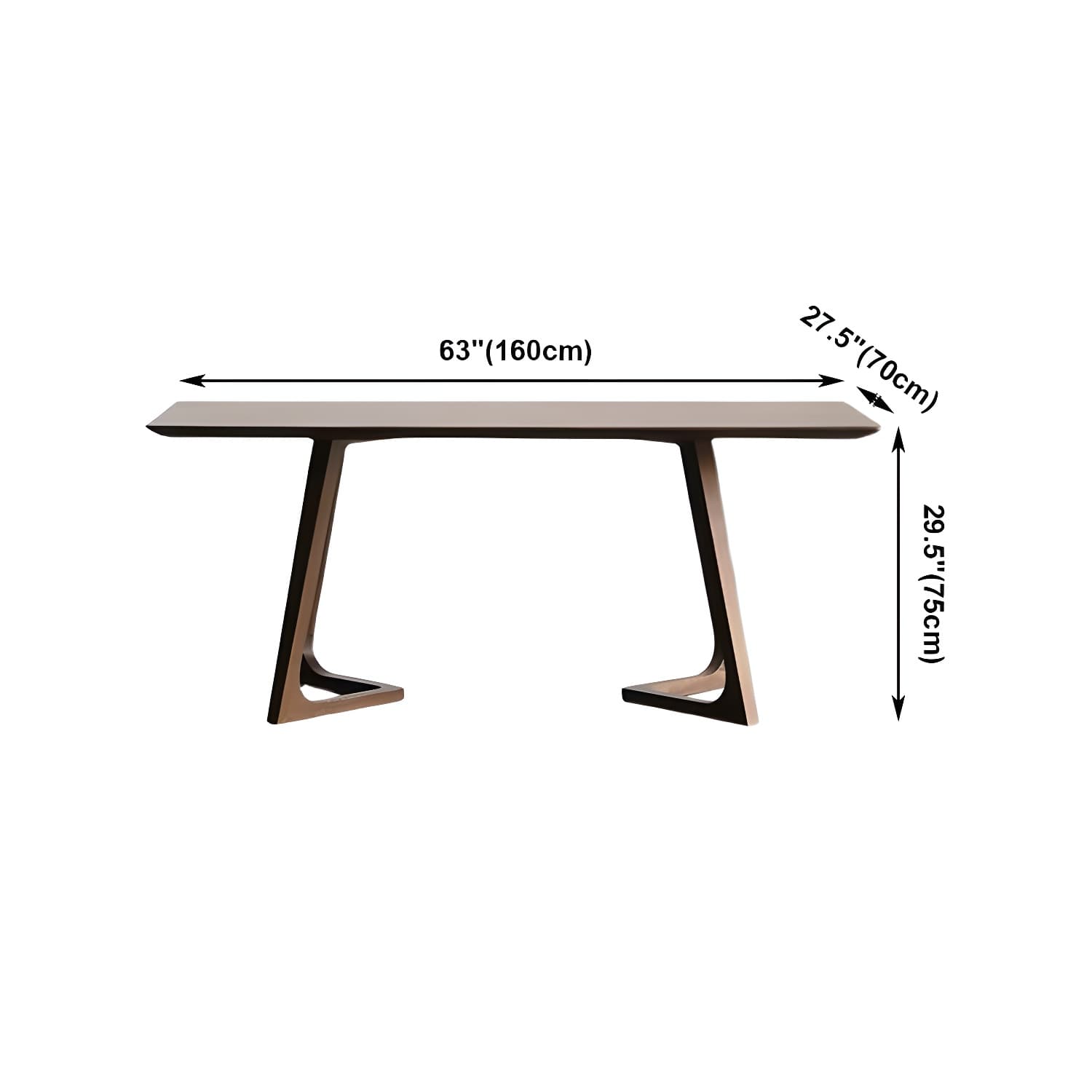 Rectangle Wood Dining Table Solid Wood Table Modern with Double Pedestal Base - image 9