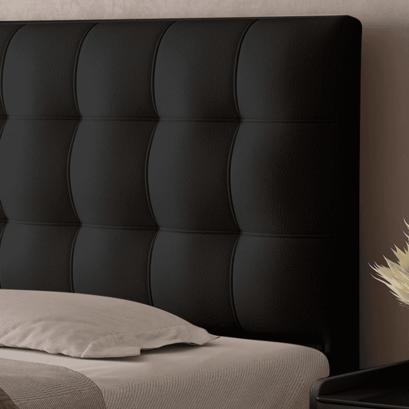 Trendy Panel Headboard with No Distressing, Piled Tufted Rectangle Design for King/Queen/Full Bed, Featuring Sponge Upholstery and Standard Height - image 8