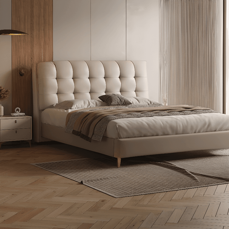 Simplistic Style Panel Headboard with No Distressing, Piled Tufted Rectangular Design for Queen/Full/Twin XL Bed, Featuring Sponge Upholstery and Standard Height - image 11