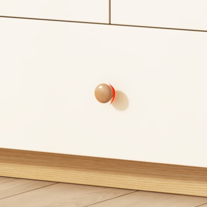 Modern White Lumber Narrow Sideboard with Single Drawer, 4 Shelves/Three Internal Shelves/Two Internal Shelves, Glass-panel Door