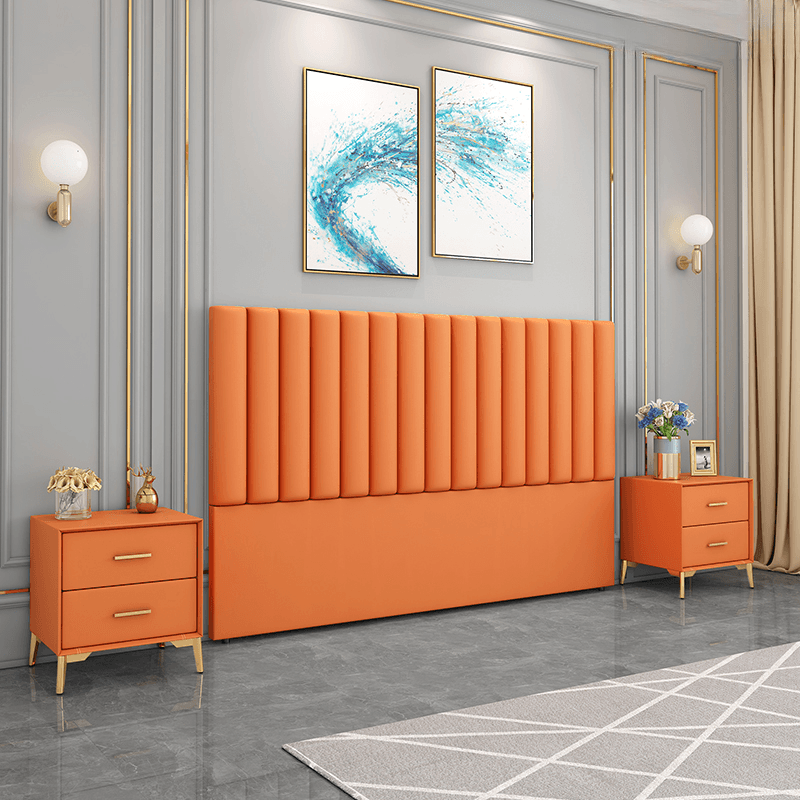 Modern Simple Style Panel Headboard in Natural Wood with No Distressing, Rectangle Shape for King/Queen/Full Bed, Featuring Sponge Upholstery and Standard Height - image 6