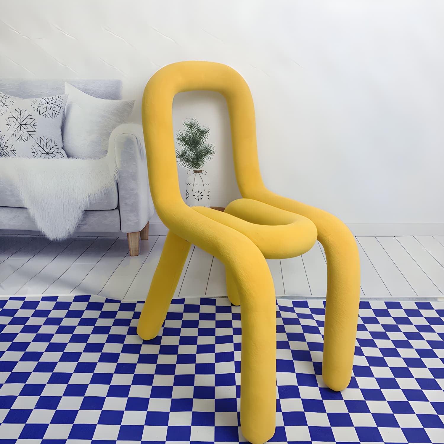 Modern Style Upholstered Side Chair Open Back Dining Side Chair - image 5