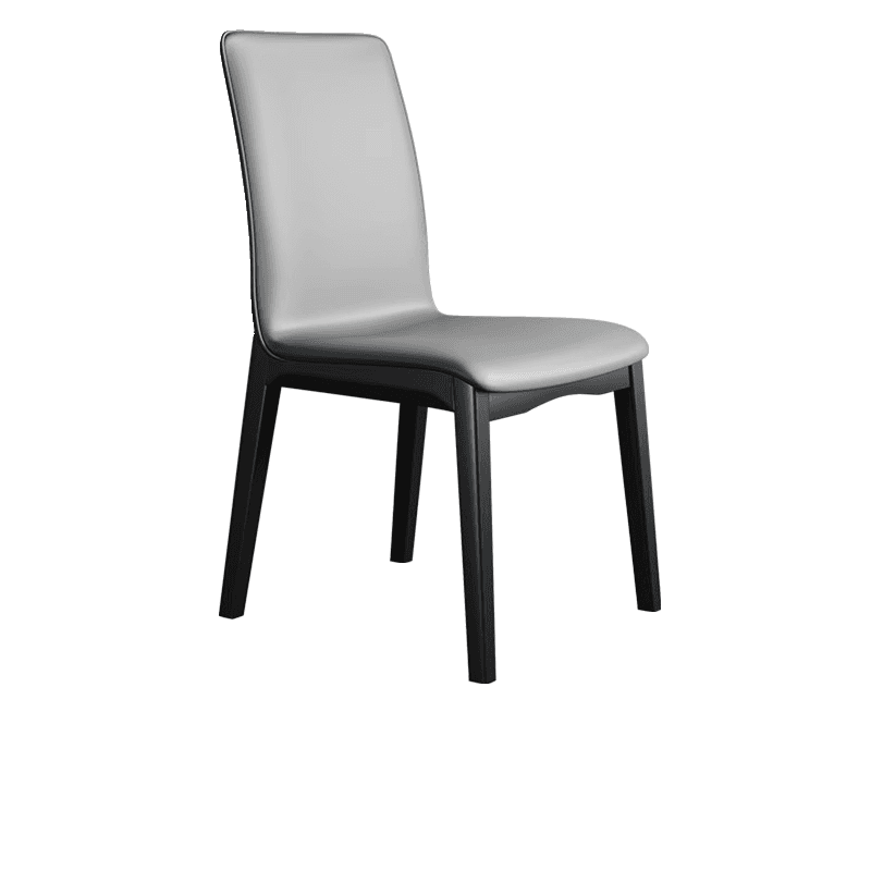 Modern Simple Style Armless Chair with Parsons Chair Back, Upholstered in Timber Legs