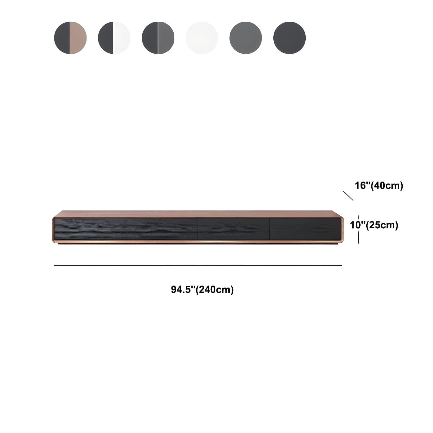 Contemporary 15.75-inch D TV Console Wooden TV Stand for TVs with Drawers - image 18
