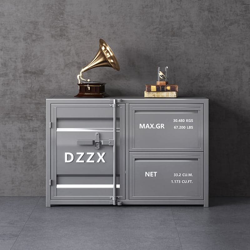 Industrial Metal Sideboard Credenza with Cabinets and Drawers - image 3