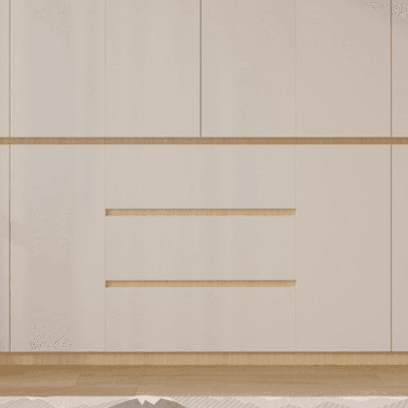 White Modish Manufactured Wood Armoire Cabinet with Soft Close Drawer, Soft Close Door, Interior Shelves, and Clothing Rod - image 4