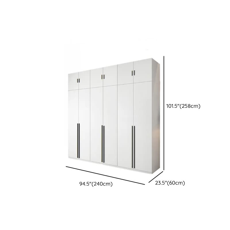 White Lumber Detached Wardrobe Closet with Soft Close Drawer, Door, Interior Shelves, and Clothing Rod - image 30