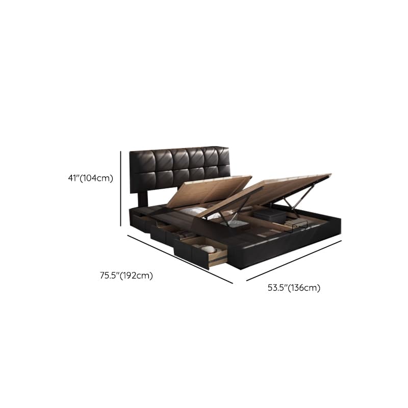 Solid Color Storage Bed/Platform Bed with 3 Storage Boxes, Pine Wood Frame, and Button-tufted Design for Living Room - image 21