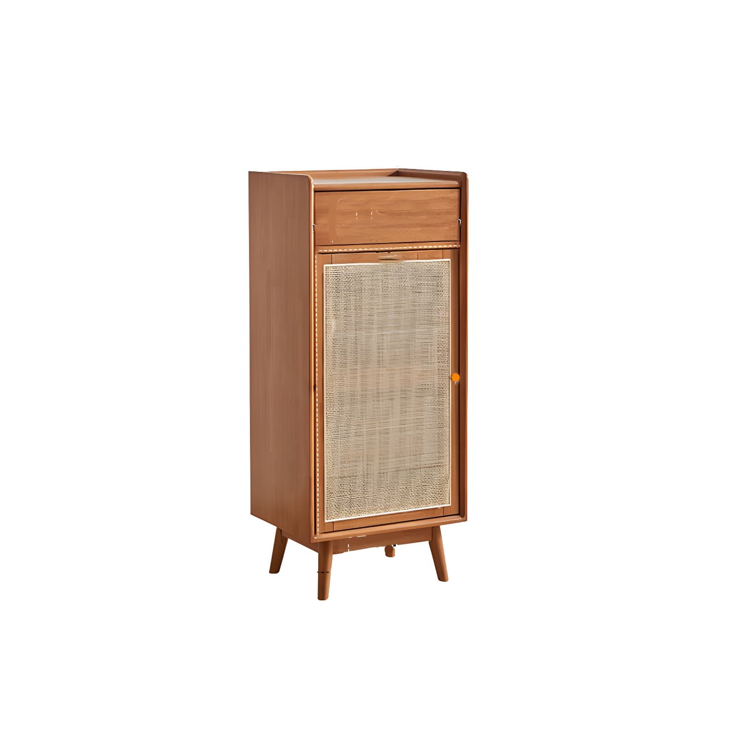 Mid-Century Modern Rectangle Storage Cabinet Natural Finish Accent Cabinet - image 12