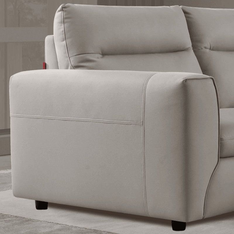 Durable Straight Scratch-proofed Sofa Couch with Pillow Back, Faux Leather, 2-piece Set, Horizontal Orientation, Square Arm - image 5