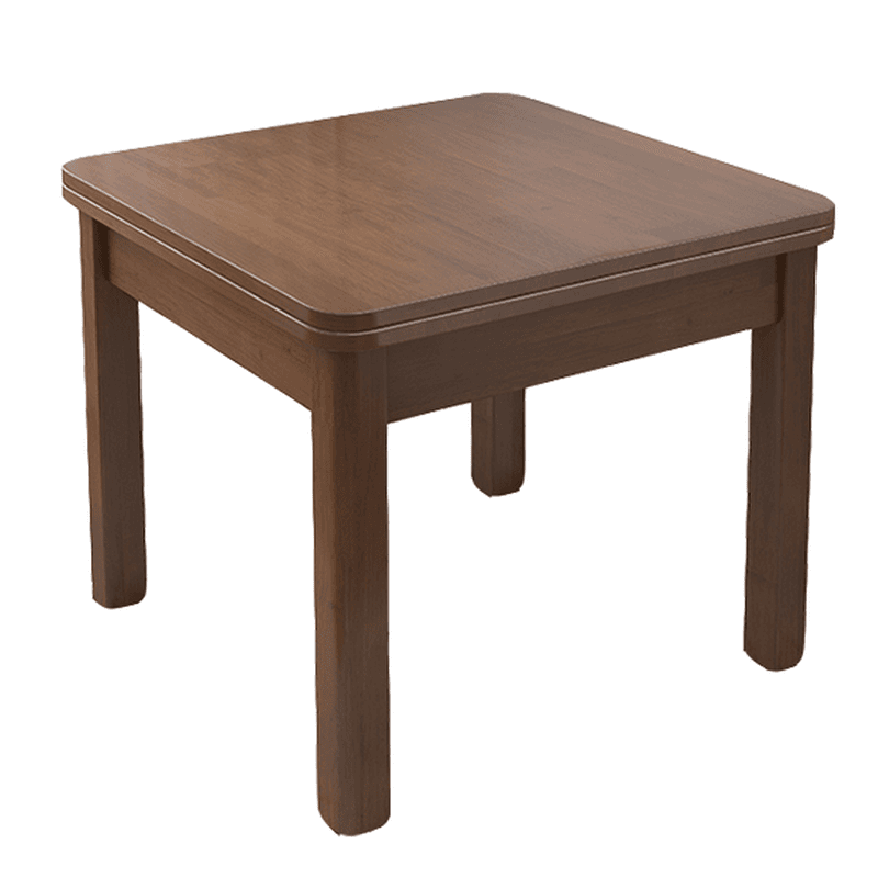 Square Fixed Dining Table Set with 4 Legs, a Wood Tabletop in Natural/Auburn/White, Back Chairs and Stool in a Simple Style - image 10