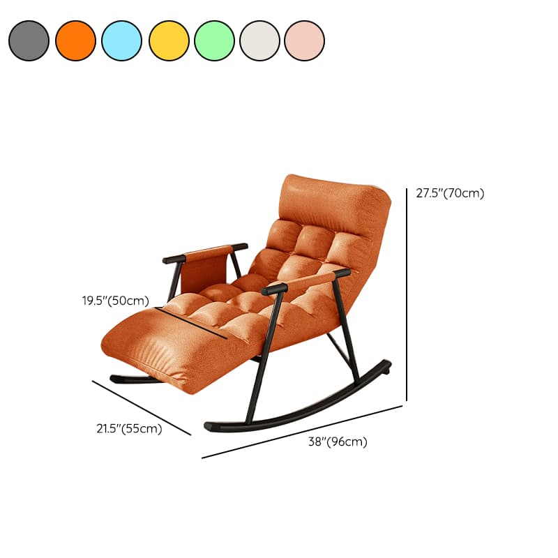 Chic Indoor Modern Rocking Chair - Upholstered, with Tuft and Track Arms, Seats One - image 22