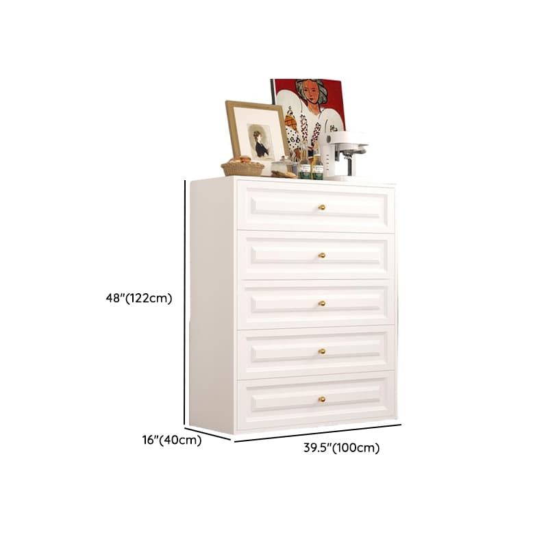 White Simple Iron Lingerie Chest/Bachelor Chest with 5/4/3 Drawers in Vertical/Horizontal Orientation - image 9