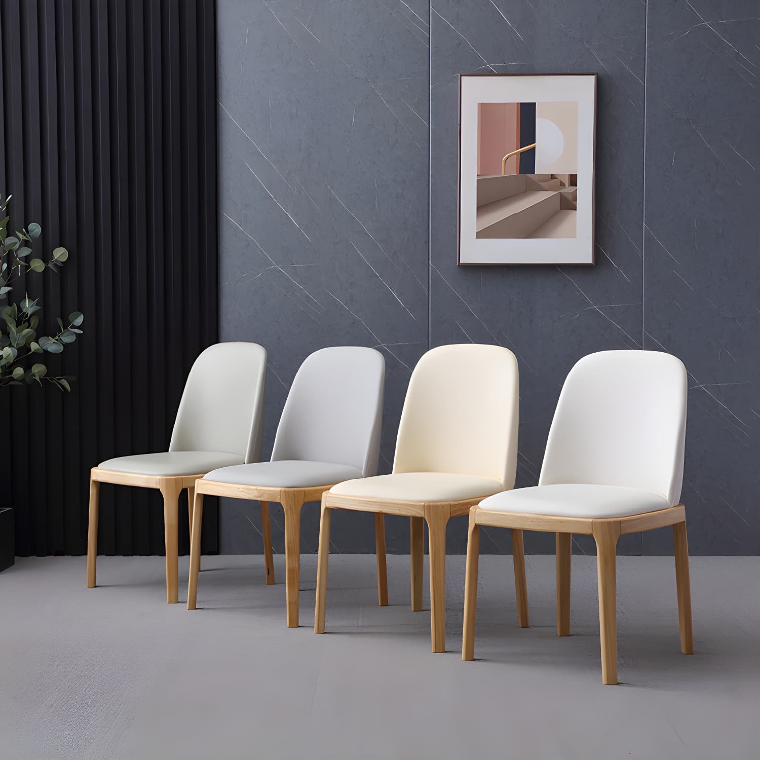 Scandinavian Home Side Chair Parsons Back Wood Armless Dining Room Chair - image 22