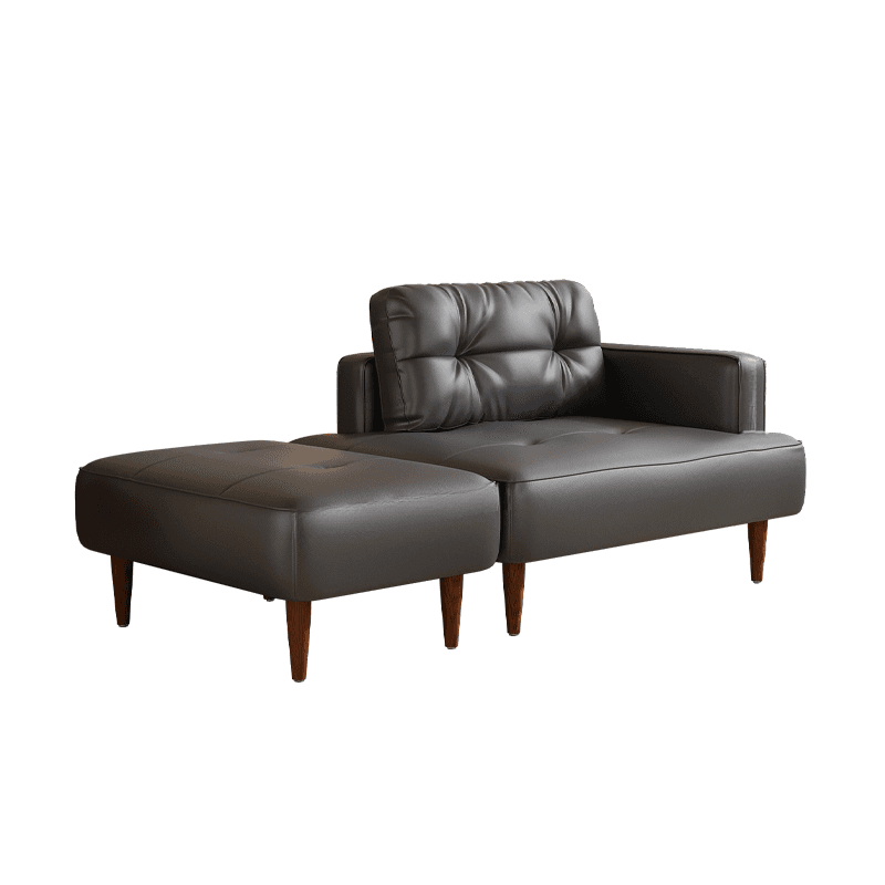 Drawing Room Stain Resistant Loveseat with Tufted Back in Taupe, 2-Person Seating, Receptacle Storage, and Recessed Arm - image 4