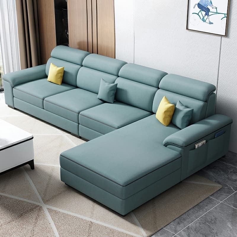 Modern L-Shape Right Hand Facing Sofa & Chaise with Concealed Support - image 8
