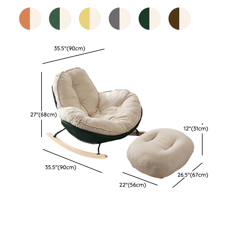 Modern Upholstered Rocking Chair - Small Height, Strongly Built Supporting 398lbs+ Weight - image 16