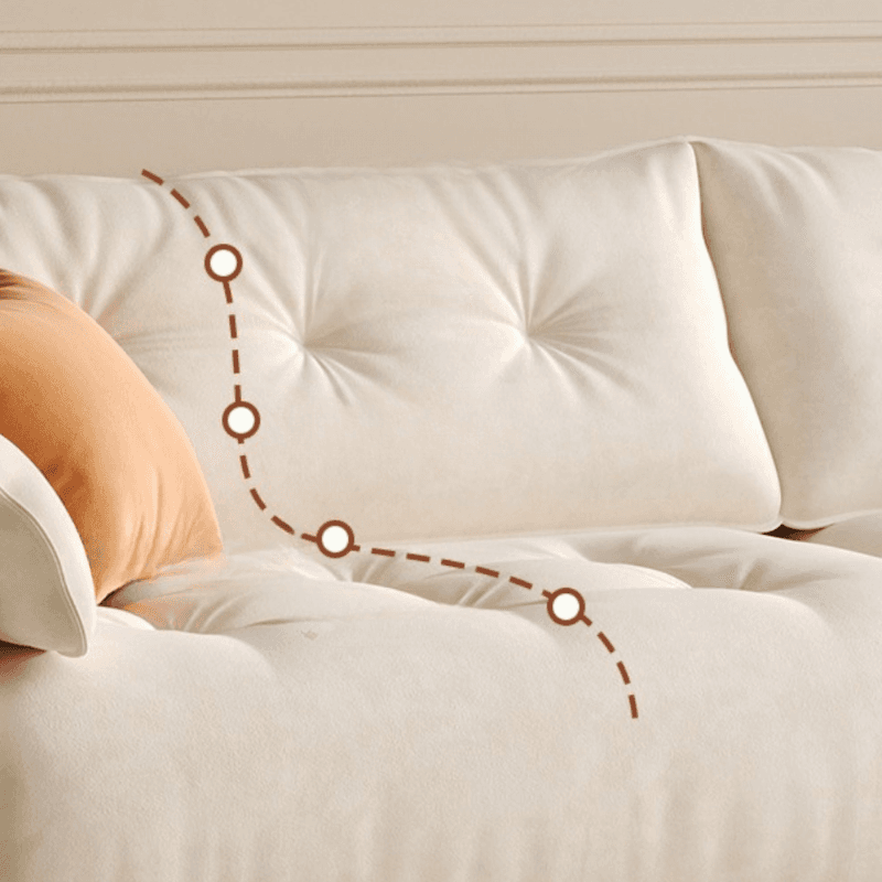 Drawing Room Standard Sofa in Midnight Black/Amber Color/Off-White with Armrest - image 10