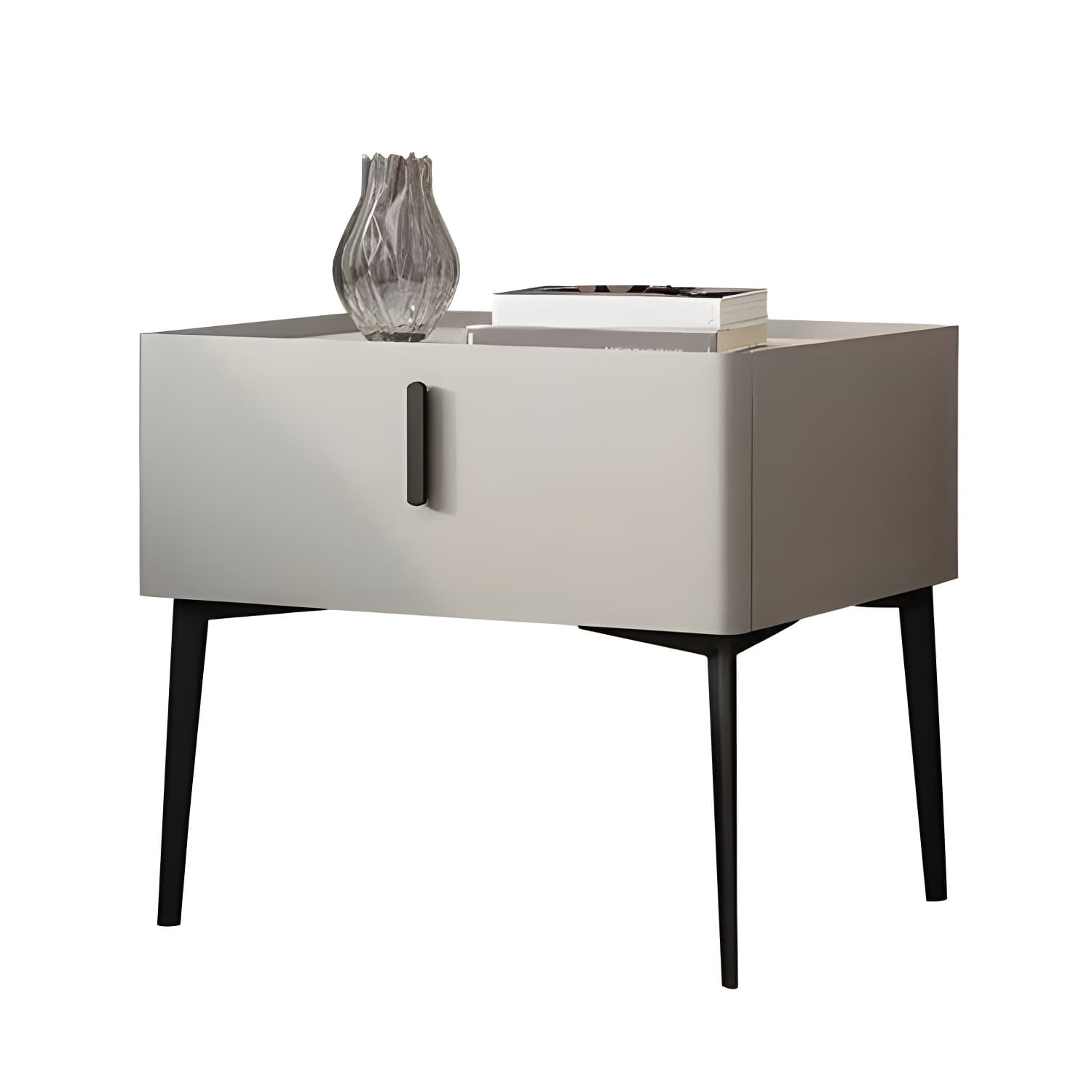 Contemporary 1 Drawer Accent Table Nightstand Antique Finish Bed Nightstand - image 12