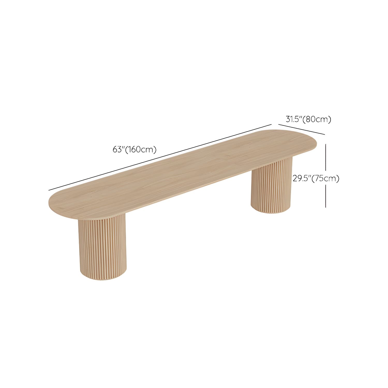 Modern Double Pedestal Table Oval Wood Dining Table for Home Kitchen - image 12