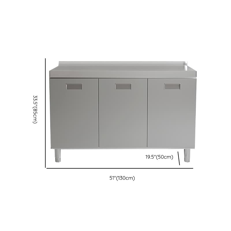 Simple Chrome Standard/Narrow Buffet Table with Alloy Countertop, 3 Doors/4 Doors/2 Doors, 4 Shelves/Three Internal Shelves/2 Shelves, and Functional Storage Cabinet - image 11