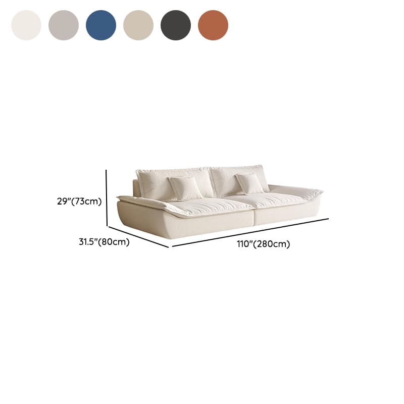 Modish Solid Color Stain Resistant Standard Sofa/Loveseat for 3-seater/4-seater/5 Person with 2 Pillows - image 19