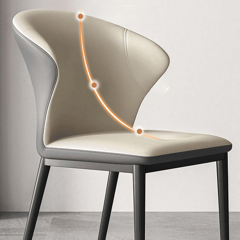 Modish Side Chair with Wing Chair Back, Padded Upholstery, Midnight Black Metal Legs - image 16