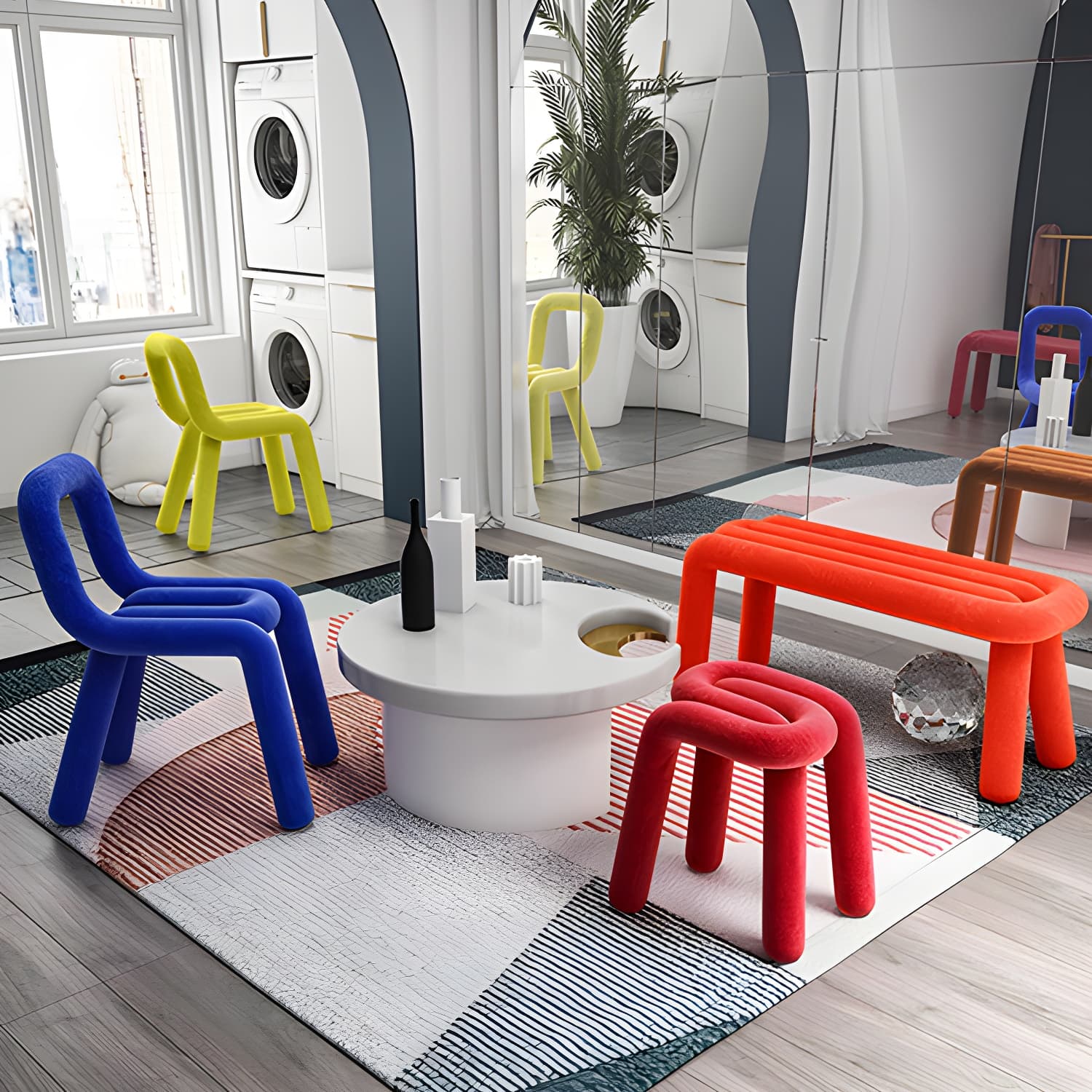 Contemporary Style Velvet Chair Set Open Back Side Dining Kitchen Chairs - image 14
