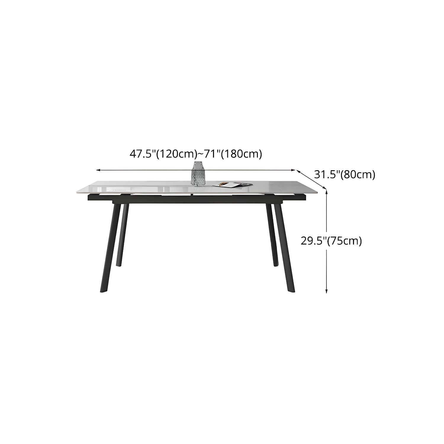 Contemporary 1/4/5/7 Pieces Dining Set Rectangle Dining Table Set with 4 Legs - image 12