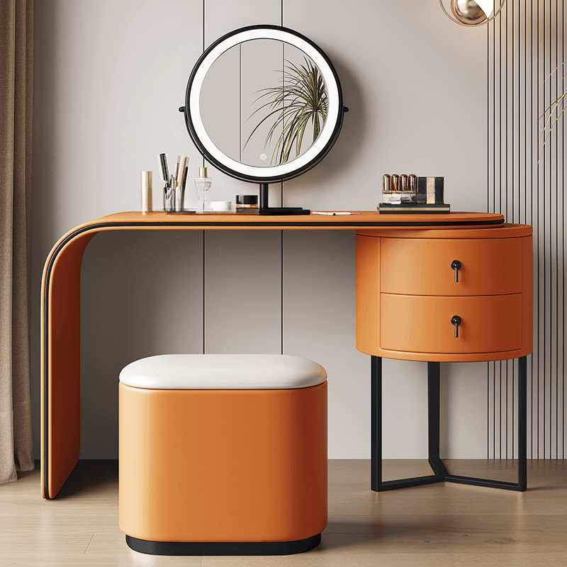 Wood Multi-Purpose Vanity Set with Lighting System, Push-Pull Drawers, and Adjustable Brightness - image 6