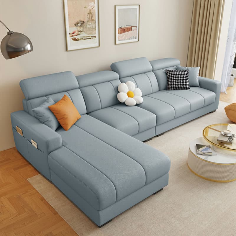 Modern Style L-Shape Sofa Recliner with Storage and Recessed Arm - image 12