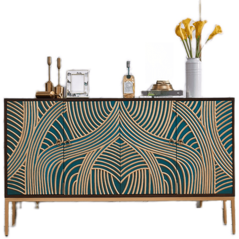 Art Deco Style Unattached Utility Cabinet with Cabinet Rings for Sitting Room - image 6
