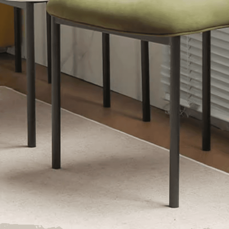 Scandinavian Side Chair with Uncovered Back, Upholstered, Ink/Gilded Metal Legs - image 20