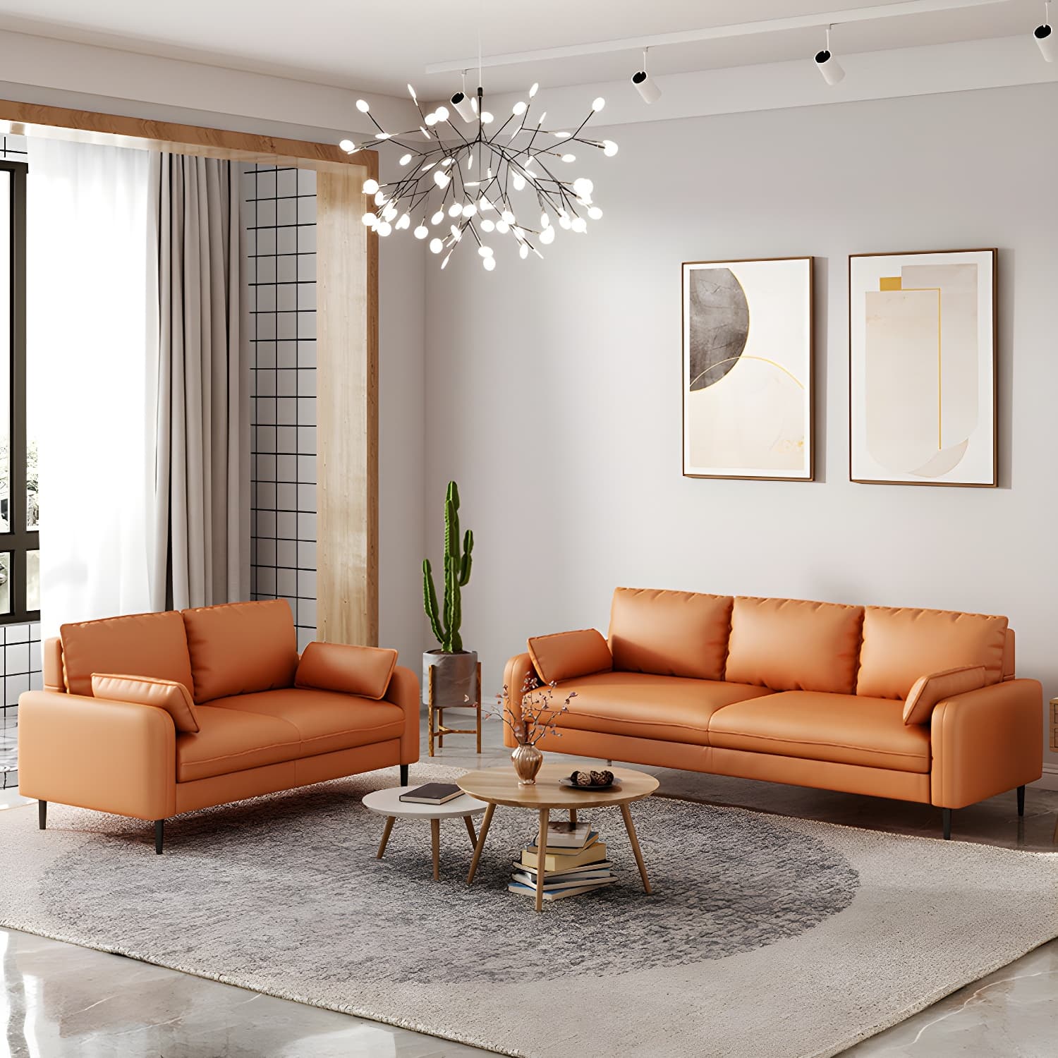 Modern Pillow Back Sofa with Storage Not Included for 35-40 Women - image 13