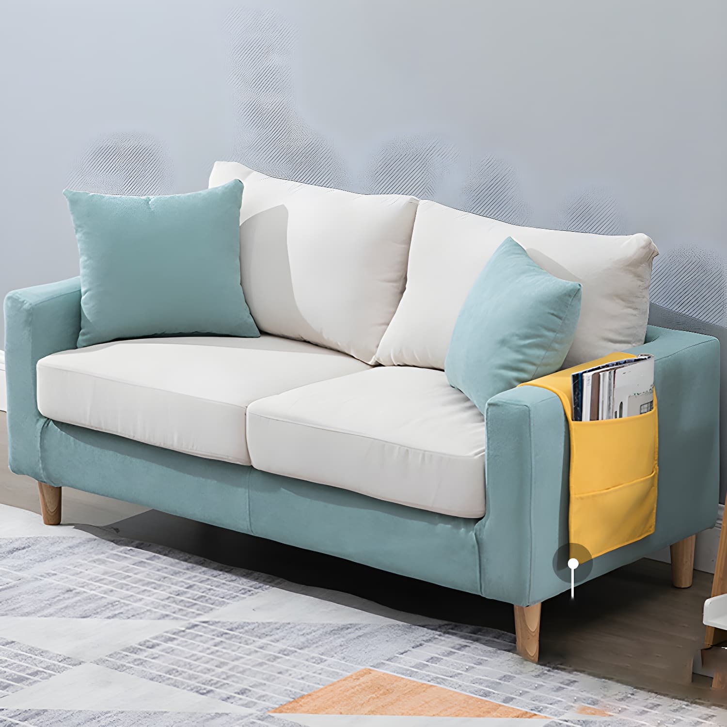 Beige Modern Farmhouse Cushions Standard Sofa 21.65"High Square Arm Sofa - image 27