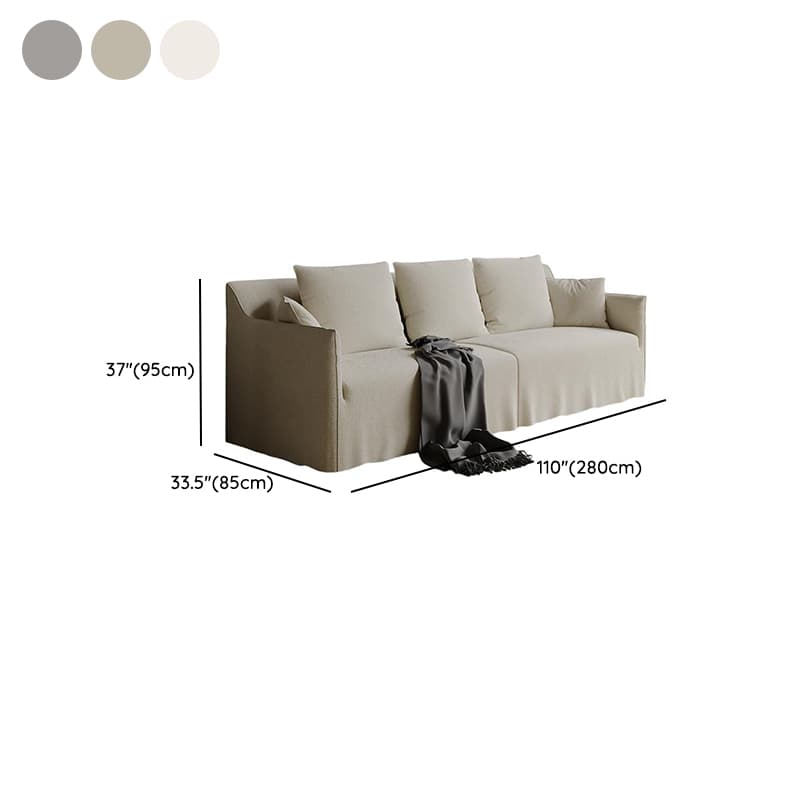 Standard Sofa/Loveseat in Light Gray/Emerald Green/Beige with Dressmaker Skirt and 5 Pillows - image 22