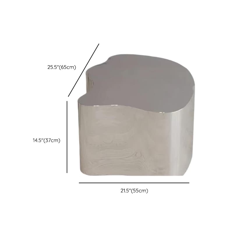 Silver/Polished Brass Alloy Irregular/Rounded Accent Table - image 16