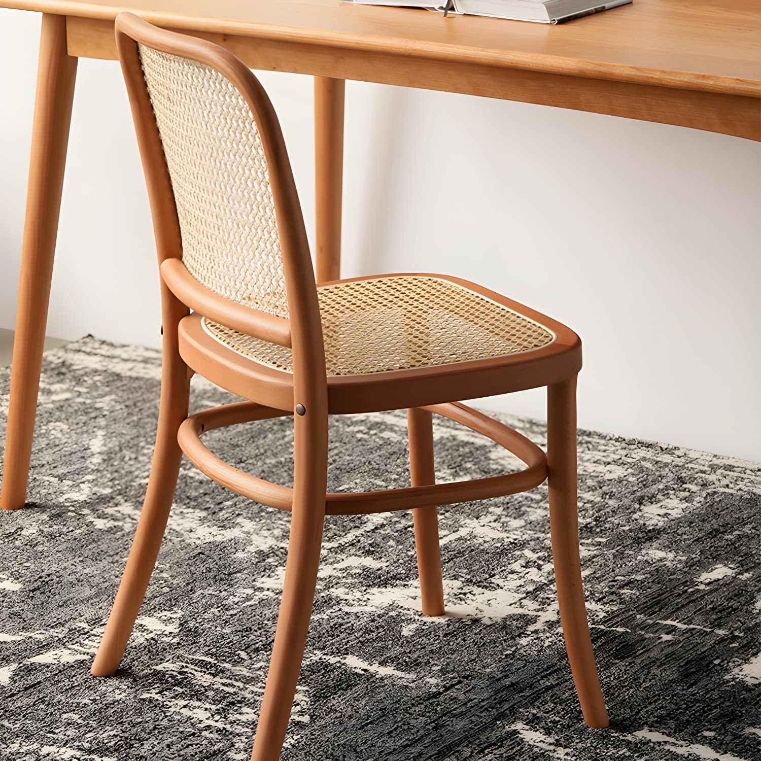 Traditional Style Dining Chair Solid Wood Cane Back Dining Room Chair - image 19