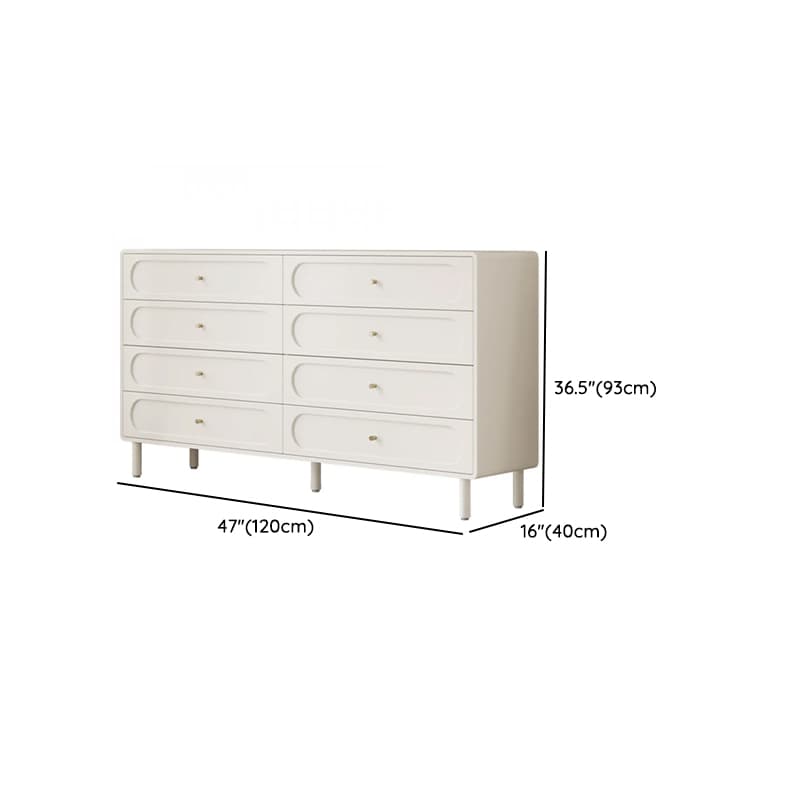 Chalk Casual Natural Wood Bachelor Chest/Console Dresser with 4/8 Drawers in Vertical/Horizontal Orientation - image 11