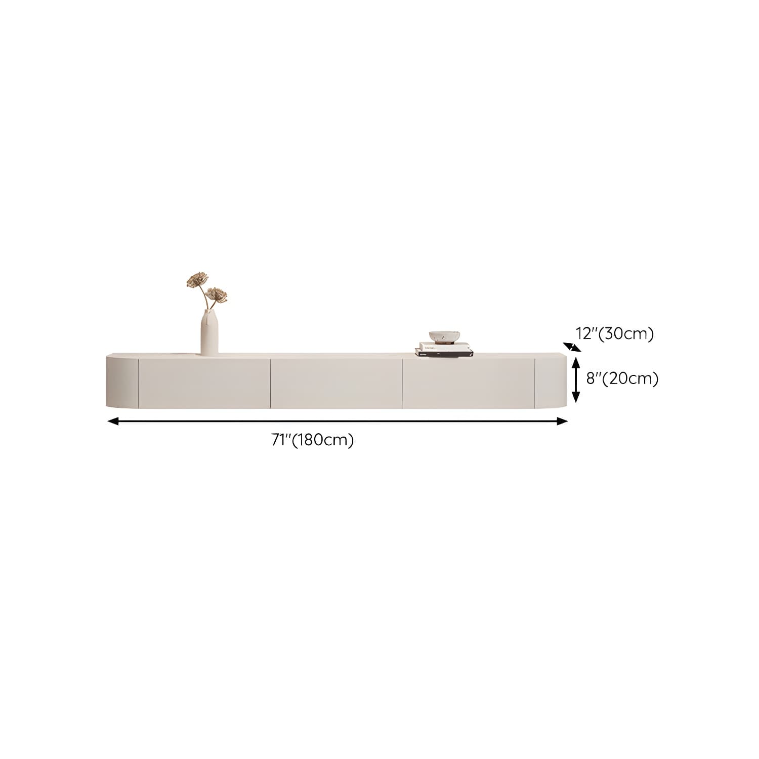 Modern Engineered Wood TV Stand Enclosed Storage Wall-mounted TV Console - image 13