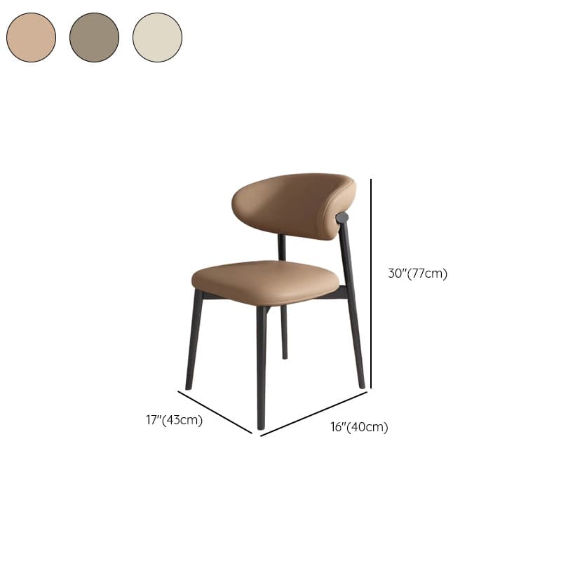 Modern Padded Armless Chair with Lumber Legs and Low Back - image 16