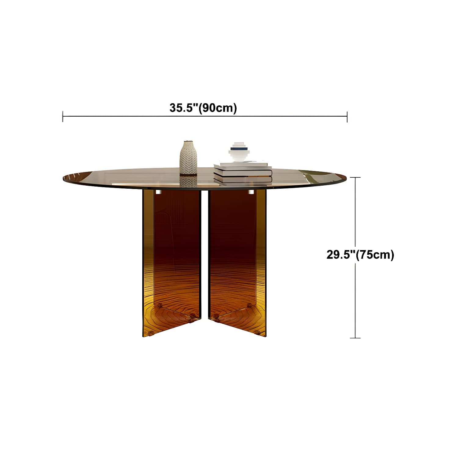 Round Glass Dining Table Modern Style Dining Table for Home Use - image 9