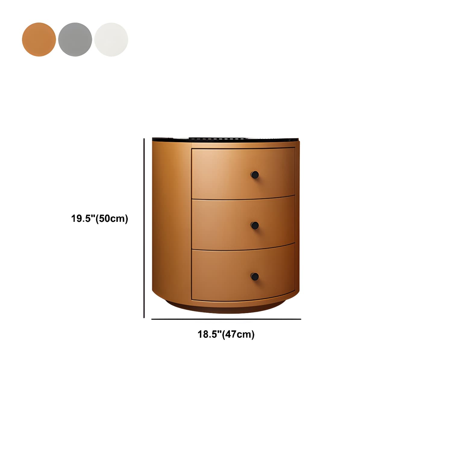 Modern Faux Leather Nightstand Table Solid Wood Drawer Storage Bed Nightstand - image 14