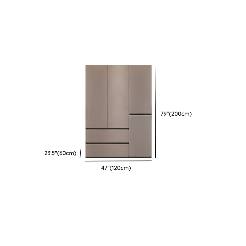 Sand Minimalist Laminate Cabinet Armoire with Soft Close Drawer, Soft Close Door, Interior Shelves, and Clothing Rod - image 7