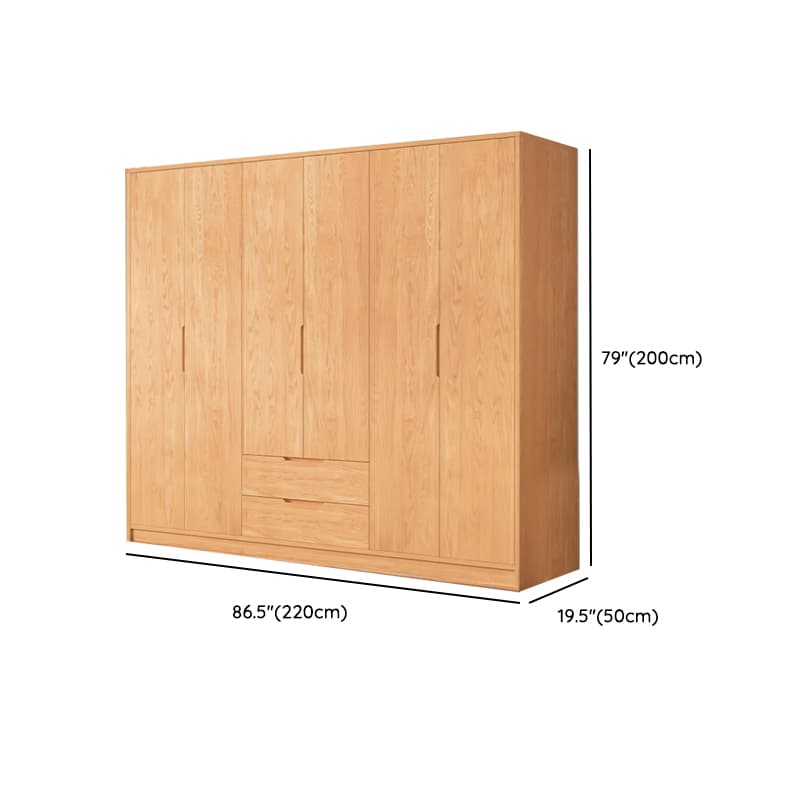 Wood Color Nordic Unfixed Wardrobe Closet - image 26